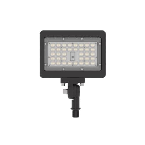 ILP Lighting 16W LED Compact Flood Light w/ Knuckle Mount, Wide, 120V-277V, Bronze