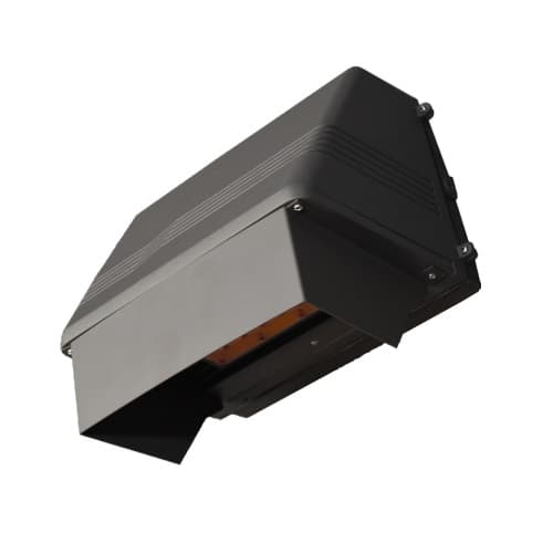 ILP Lighting 100W LED Full Cutoff Wall Pack w/ Glare Shield, 2324 lm, 120V-277V