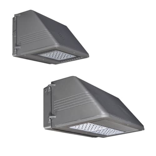 ILP Lighting 105W LED Full Cutoff Wall Pack w/ 5W Battery Backup, 120V-277V, 3000K