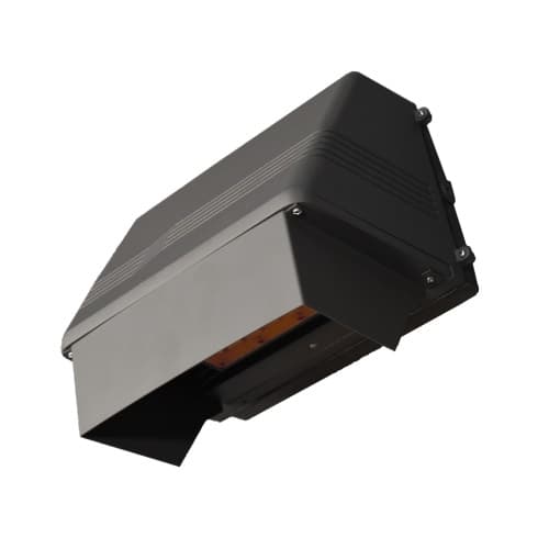 ILP Lighting 50W Full Cutoff Wall Pack w/ Glare Shield, T4, 120V-277V, Amber