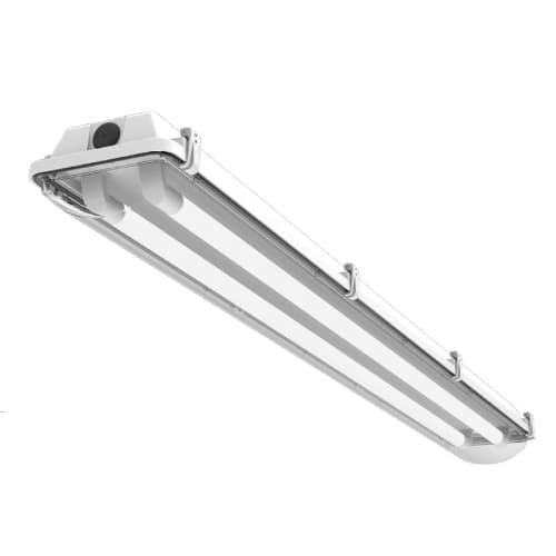 ILP Lighting 4-ft 24W LED Vapor Tight, Smooth Clear Lens, Dimmable, 3295 lm, 120V-277V, 4000K