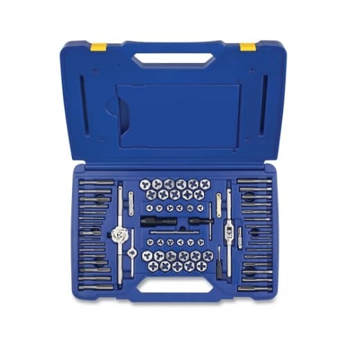 Irwin Fractional/Metric Tap, Hex Die & Machine Screw Set, 76 Piece