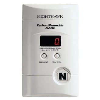 Kidde Nighthawk AC/DC Plug-in CO Alarm w/ 9V Battery Backup,  Digital Display, 6 Pack