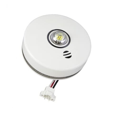 Kidde 120V AC 2-in-1 LED Strobe Smoke Alarm w/Voice, Synchronized Flash, 10 Yr Sealed Battery