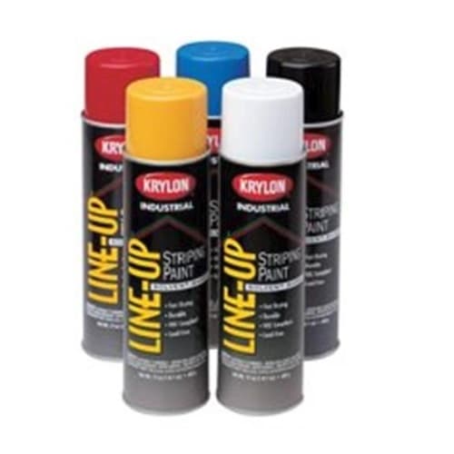 Krylon 18 Oz Line-Up Pavement Aerosol Striping Paints, 12 Cans, Yellow