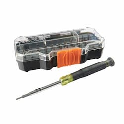 Klein Tools All-in-1 Precision Screwdriver Set w/ Case, Black