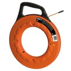 Klein Tools 50' (15.2 m) Non-Conductive Multi-Groove Fiberglass Fish Tape