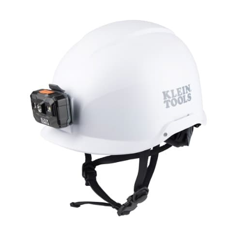 Klein Tools Non-Vented Safety Helmet w/ Headlamp, Class E, White