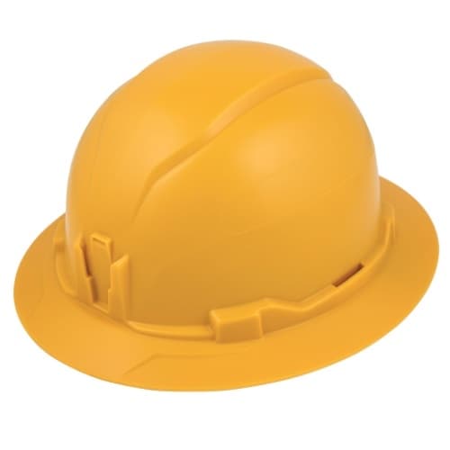 Klein Tools Hard Hat, Non-Vented, Full Brim Style, Yellow