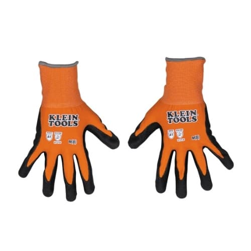 Klein Tools Knit Dipped Touchscreen Gloves, Cut Level A1, Medium, 2-Pair