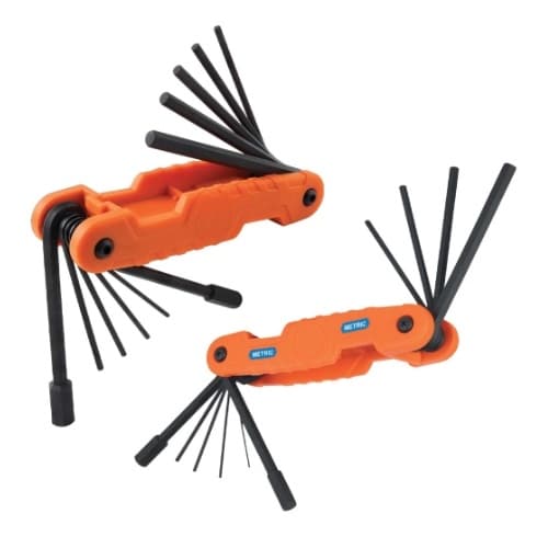 Klein Tools Pro Folding Hex Key Set, SAE & Metric