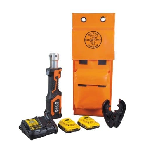 Klein Tools 20V Battery Operated 7 Ton Crimper w/ BG & Die Groove Kit