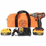 Klein Tools Full Kit, 1/2-in Detent Pin Compact Impact Wrench, Battery Operated