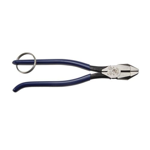 Klein Tools Slim Ironworker Pliers with Tether Ring, Blue