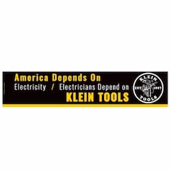 Klein Tools "Electricians Depend on Klein Tools" Bumper Sticker