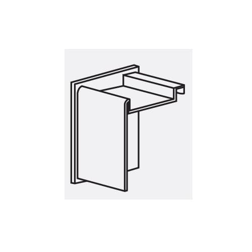 King Electric End Cap for Sloped-Top Bottom Intake HSBT Series Draft Barrier, Left