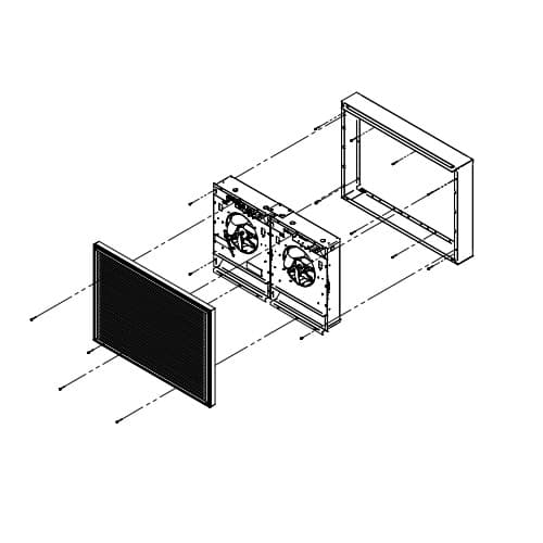 King Electric Surface Mounting Box for KAWH Wall Heaters, Double Unit, White