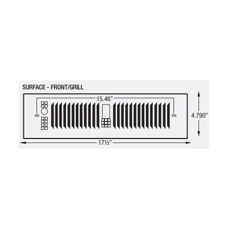 King Electric Grill for KTW Kickspace Heater, Surface, Stainless Steel