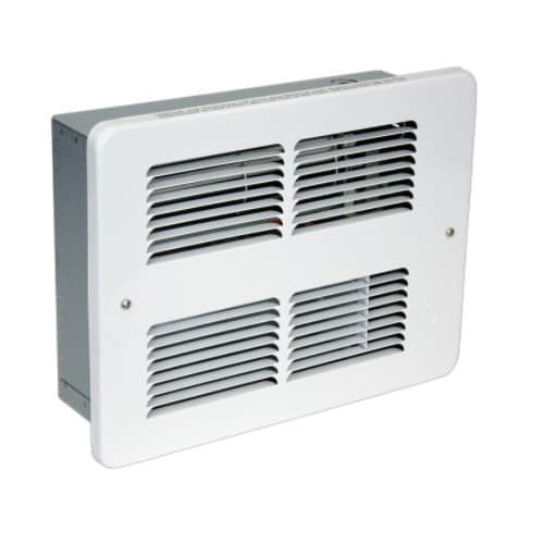 King Electric 500W/1000W High Mount Small Wall Heater, 125 Sq Ft, 120V, White