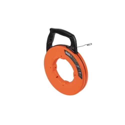 Klein Tools 120-Ft Steel Fish Tape w/ Case, Orange