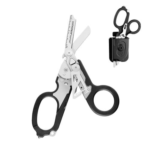 Leatherman Black Stainless Steel Raptor with Black Utility Holster for EMT Belt