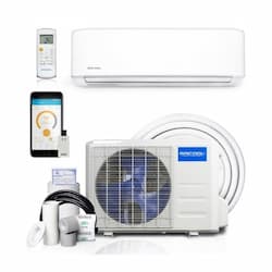 MrCool 1.8-ft Mini Split Air Conditioner & Heat Pump, Up to 500 Sq Ft, 12000 BTU/H, 230V, White