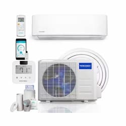 MrCool 1.8-ft Mini Split Air Conditioner & Heat Pump, Up to 750 Sq Ft, 18000 BTU/H, 230V, White