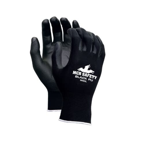 Memphis Glove 13-Gauge Large Black Polyurethane Coated Gloves