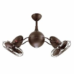 37-in 80W Acqua Ceiling Fan w/Light Kit, AC, 3-Speed, 6-Metal Blades, Textured Bronze