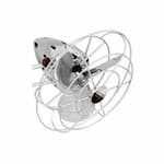 Matthews Fan Aluminum Fan Blade Set w/Decorative Cage, Polished Chrome (Motor Not Included)