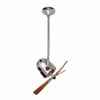 16-in 47W Bianca Direcional Ceiling Fan, AC, 3-Speed, 3-Wood Blades, Polished Chrome