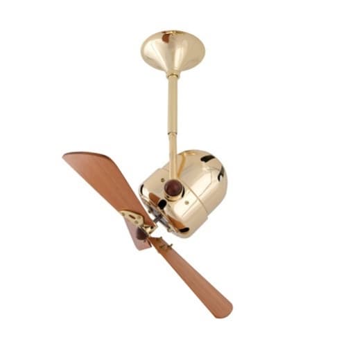 Matthews Fan 16-in 47W Bianca Direcional Ceiling Fan, AC, 3-Speed, 3-Wood Blades, Gold