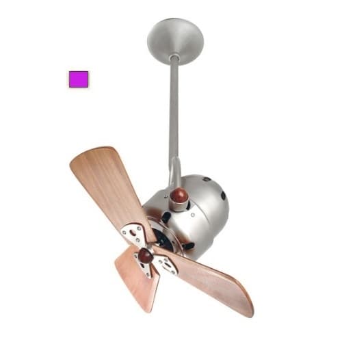 Matthews Fan 16-in 47W Bianca Direcional Ceiling Fan, AC, 3-Speed, 3-Wood Blades, Light Purple