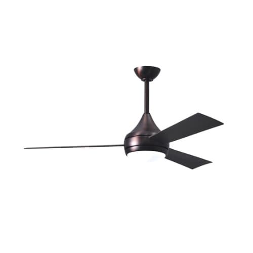 Matthews Fan 52-in 58W Donaire Ceiling Fan w/Remote, AC, 3-Speed, 3-Bronze Blades, Brushed Bronze