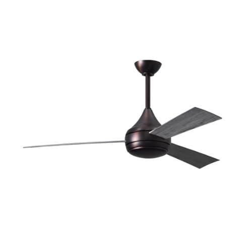 Matthews Fan 52-in 58W Donaire Ceiling Fan w/Remote, AC, 3-Speed, 3-Barn Wood Blades, Brushed Bronze