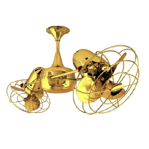 Matthews Fan 39-in 103W Duplo Dinamico Ceiling Fan, AC, 3-Speed, 6-Metal Blades, Gold