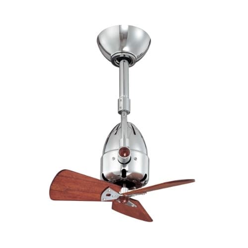 Matthews Fan 16-in 51W Diane Ceiling Fan w/Remote, AC, 3-Speed, 3-Wood Blades, Polished Chrome