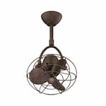 Matthews Fan 13-in 46W Diane Ceiling Fan w/Remote, AC, 3-Speed, 3-Metal Blades, Textured Bronze