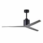 Matthews Fan 56-in 33W Eliza Ceiling Fan w/Remote, DC, 6-Speed, 3-Brushed Nickel Blades, Matte Black