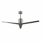 Matthews Fan 56-in 33W Eliza Ceiling Fan w/Remote, DC, 6-Speed, 3-Brushed Nickel Blade, Brushed Nickel