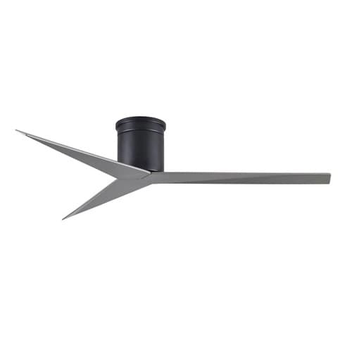 Matthews Fan 56-in 33W Eliza-H Ceiling Fan w/Remote, DC, 6-Speed, 3-Brushed Nickel Blades, Matte Black