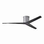 Matthews Fan 56-in 33W Eliza-H Ceiling Fan w/Remote, DC, 6-Speed, 3-Matte Black Blades, Brushed Nickel