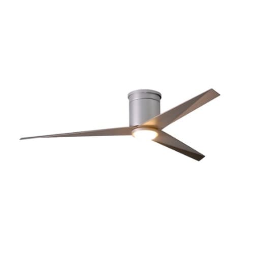 Matthews Fan 56-in 35W Eliza-HLK Ceiling Fan w/Light, DC, 6-Speed, 3-Gray Ash Blade, Brushed Nickel