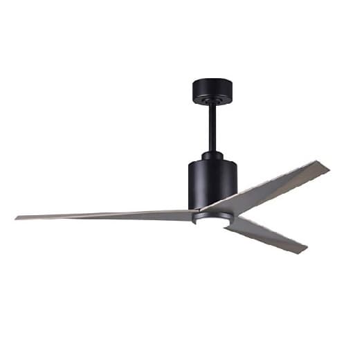 Matthews Fan 56-in 31W Eliza-LK Ceiling Fan w/Light, DC, 6-Speed, 3-Gray Ash Blades, Matte Black