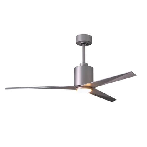 Matthews Fan 56-in 31W Eliza-LK Ceiling Fan w/Light, DC, 6-Speed, 3-Barn Wood Blades, Brushed Nickel