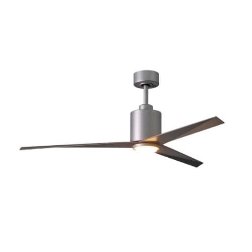 Matthews Fan 56-in 31W Eliza-LK Ceiling Fan w/Light, DC, 6-Speed, 3-Gray Ash Blades, Brushed Nickel