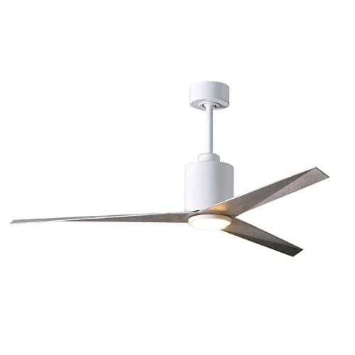 Matthews Fan 56-in 31W Eliza-LK Ceiling Fan w/Light, DC, 6-Speed, 3-Barn Wood Blades, Gloss White