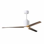 Matthews Fan 56-in 31W Eliza-LK Ceiling Fan w/Light, DC, 6-Speed, 3-Gray Ash Blades, Gloss White