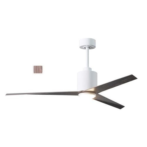 Matthews Fan 56-in 31W Eliza-LK Ceiling Fan w/Light, DC, 6-Speed, 3-Old Oak Blades, Gloss White