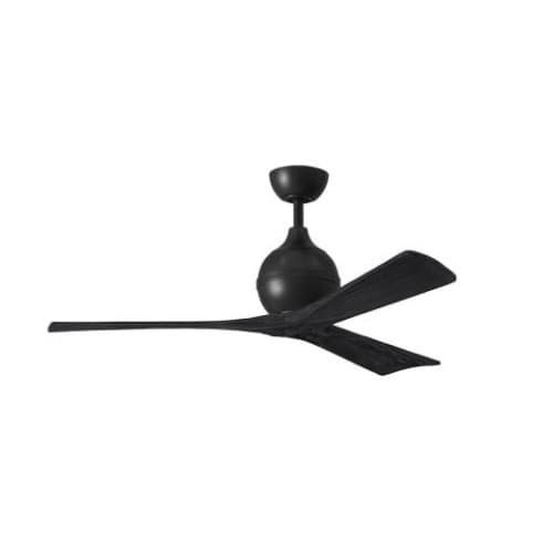 Matthews Fan 52-in 32W Irene Ceiling Fan, DC, 6-Speed, 3-Black Blades, Black